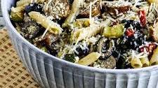 Pasta Salad with Sausage, Zucchini, Olives, and Peppers