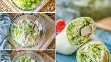 Pesto Chicken Caesar Wraps