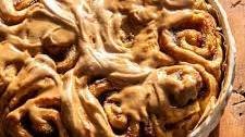 Pumpkin Butter Cinnamon Rolls with Coffee Icing