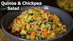 Quinoa and Chickpea salad Recipe | High Protein Vegetarian ...