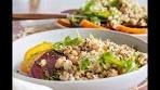 Quinoa and Chickpea Salad with Roasted Beets