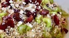 Quinoa Beet Salad Recipe with Feta Cheese Crumbles