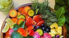 Rainbow Salad With Avocado Lime Dressing