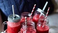 Raspberry lemonade slushies