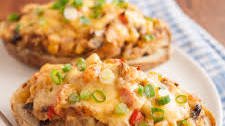 Recipe: Cheesy Southwestern Twice-Baked Potatoes with Beans & Corn