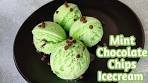 Refreshing Mint chocolate chip icecream | COOK WITH ...