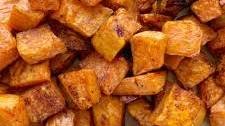Roasted Maple Cinnamon Sweet Potatoes
