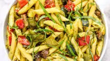 Roasted Veggie Pesto Pasta Salad