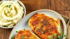 Savory Herb-Crusted Chicken with Garlic Mashed Potatoes