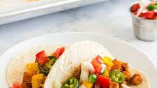 Sheet Pan Chickpea and Sweet Potato Tacos