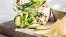 Shredded Chicken Avocado Caesar Wraps