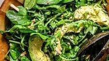Simple Spinach Arugula Salad with Lemon Dressing