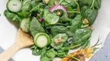 Simple Spinach Salad with Lemon Vinaigrette