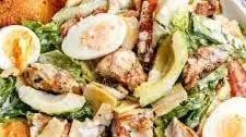 Skinny Chicken and Avocado Caesar Salad