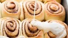 Softest Cinnamon Rolls with Salted Maple Glaze