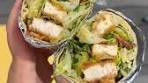 spicy crispy chicken caesar wraps