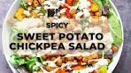 SPICY SWEET POTATO CHICKPEA SALAD BOWL WITH ...