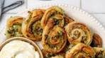SPINACH AND FETA PINWHEELS Love these as a Christmas ...