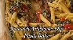 SPINACH ARTICHOKE DIP PASTA BAKE This dish blends ...
