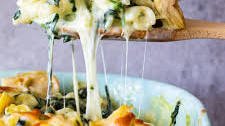 Spinach artichoke pasta bake
