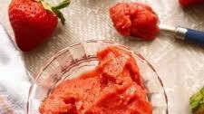 Strawberry Mango Sorbet in the Blender