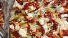 Stuffed Shells with Spinach & Ham