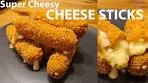 Super Cheesy CHEESE STICKS with spicy chip coating!