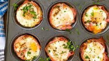 Super Easy Ham and Egg Cups