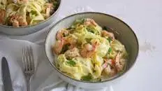 Tagliatelles aux Crevettes et à la Crème