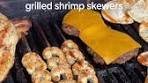 the BEST grilling recipe, honey mustard shrimp skewers ...