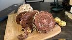 the Ultimate Ferrero Rocher Roll | Chocolate Hazelnut Cake Roll