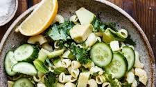 The Ultimate Green Pasta Salad with Lemon Tahini Dressing