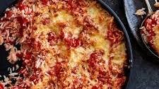 Tomato Rice With Crispy Cheddar