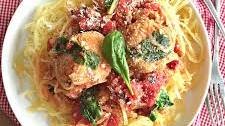 Turkey Veggie Meatballs With Spaghetti Squash