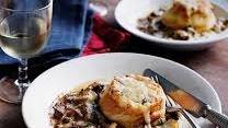Twice-cooked mushroom soufflé