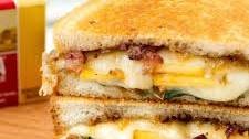 Ultimate Grilled Swiss with Bacon Peach Jam