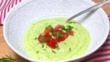 Vegan Chilled Cucumber Avocado Soup