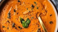 Vegan Tomato Soup with Fresh Tomatoes & Cashews