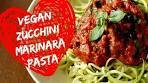 Vegan Zucchini Pasta + Marinara Sauce | Healthy Recipe