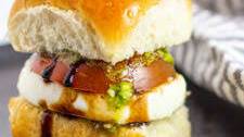 Vegetarian Caprese Sandwich with Balsamic Glaze