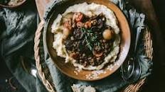Vegetarian Coq Au Vin (Lentil Mushroom Stew)