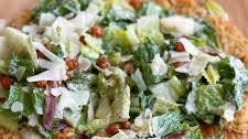 Viral Chicken Crust Caesar Salad Pizza