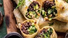 20 Minute Thai Basil Beef Rolls