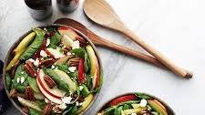 Apple and Pear Spinach Salad with Honey Lemon Ginger Vinaigrette