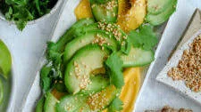 Avocado Cucumber Salad with Sesame Dressing