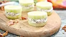 Bacon Herbed Cream Cheese Cucumber Bites