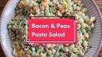 Bacon & Peas Pasta Salad Recipe: 🥓 - one lb mini shell pasta ...