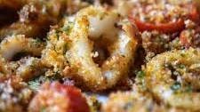 Baked Calamari with Homemade Breadcrumbs