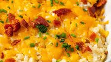 Baked Cheesy Cauliflower Rice