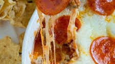 Baked Pepperoni & Sausage Pizza Dip
